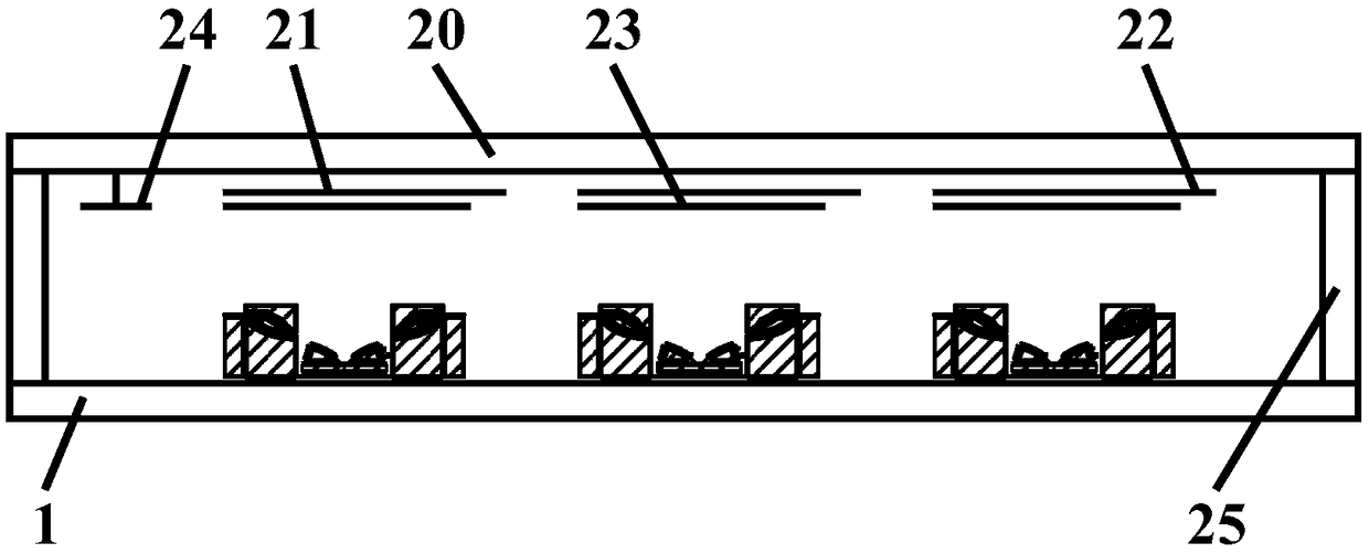 Light-emitting display with asymmetric double slow side arc empty torus cathode commissure tilt door control structure