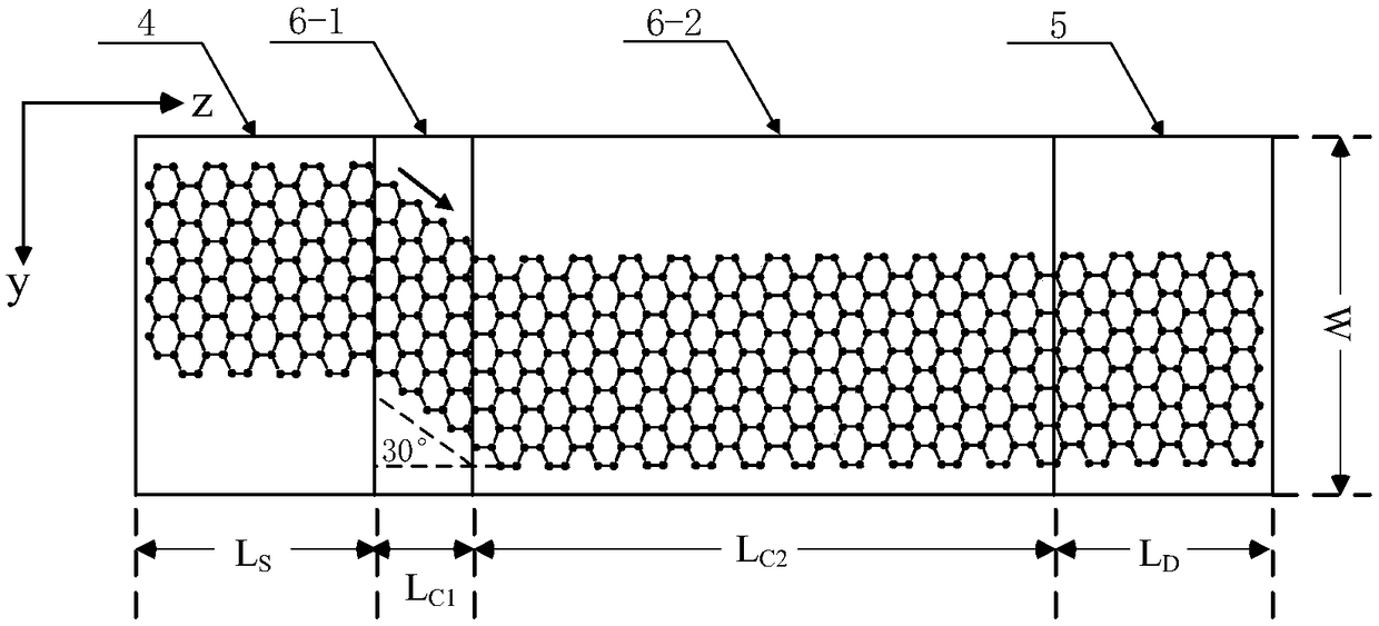 Double-gate TFET with graphene strip heterojunction and switch characteristic enhance method thereof