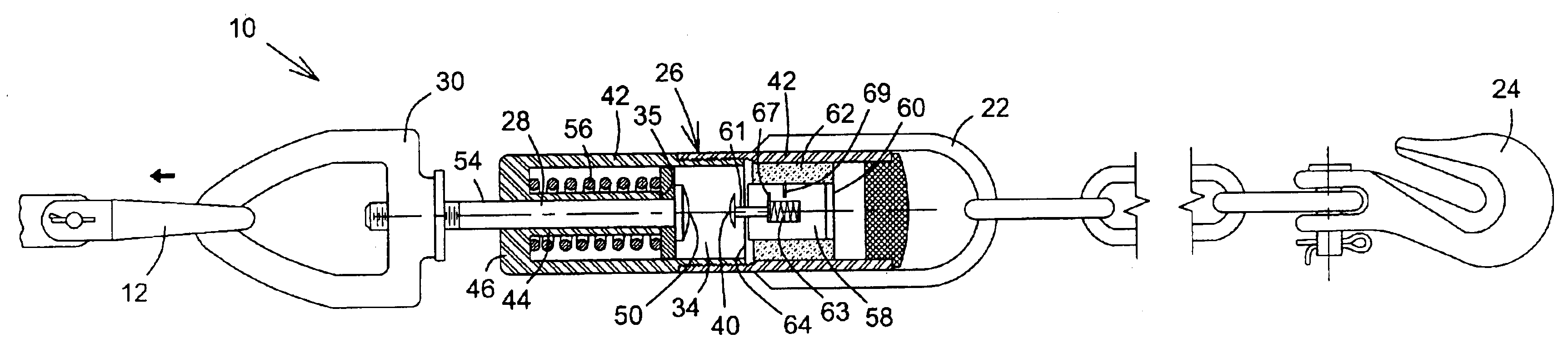 Load tension alert device