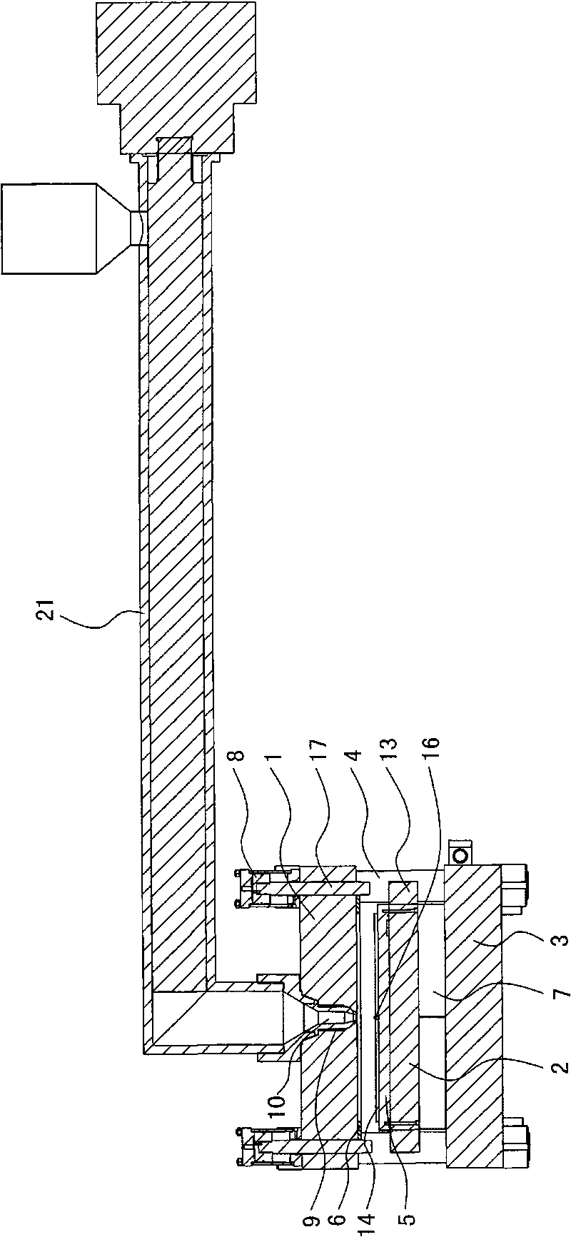 Mould opening and closing mechanism of wood-plastic board injection machine