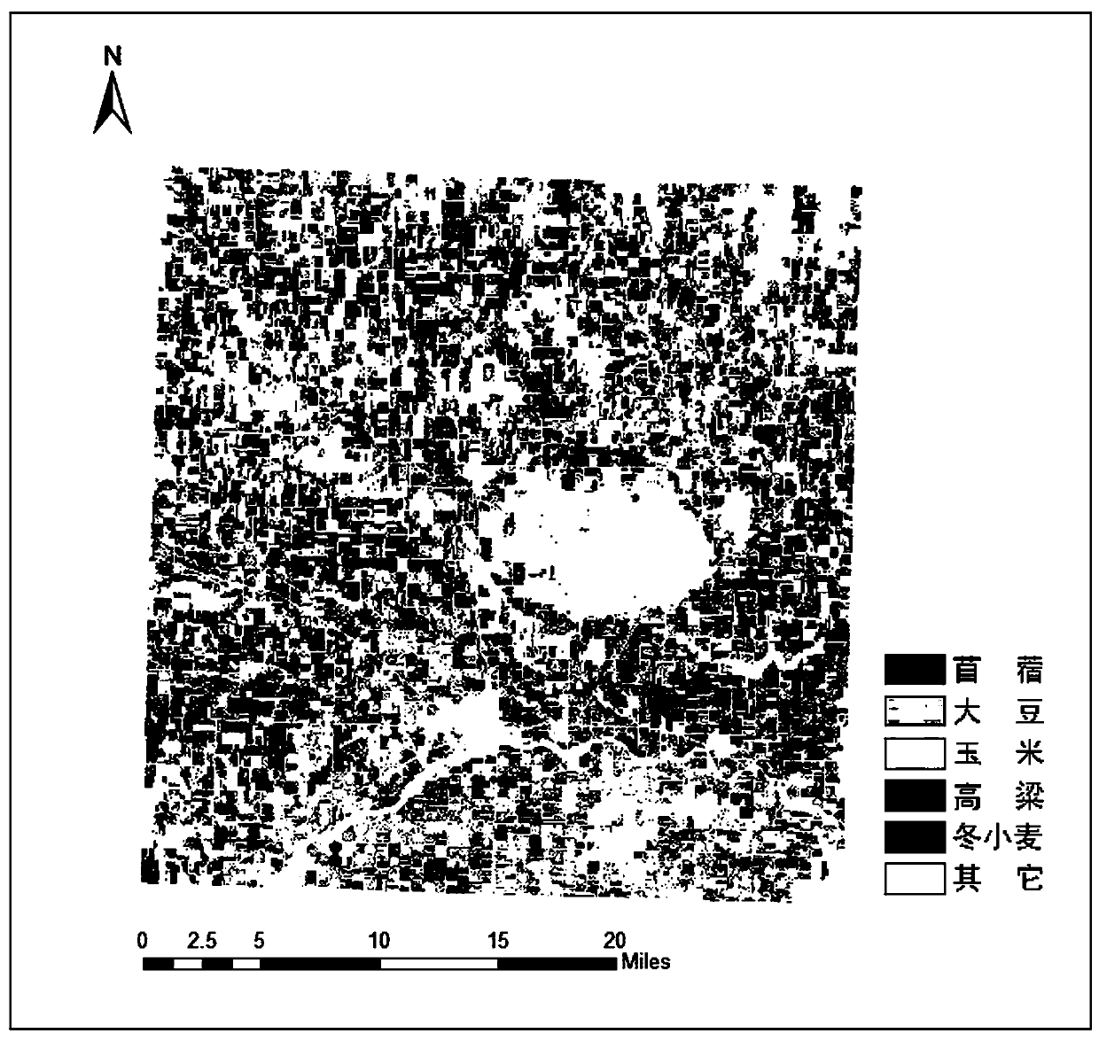 Crop classification method based on time sequence NDVI and LST