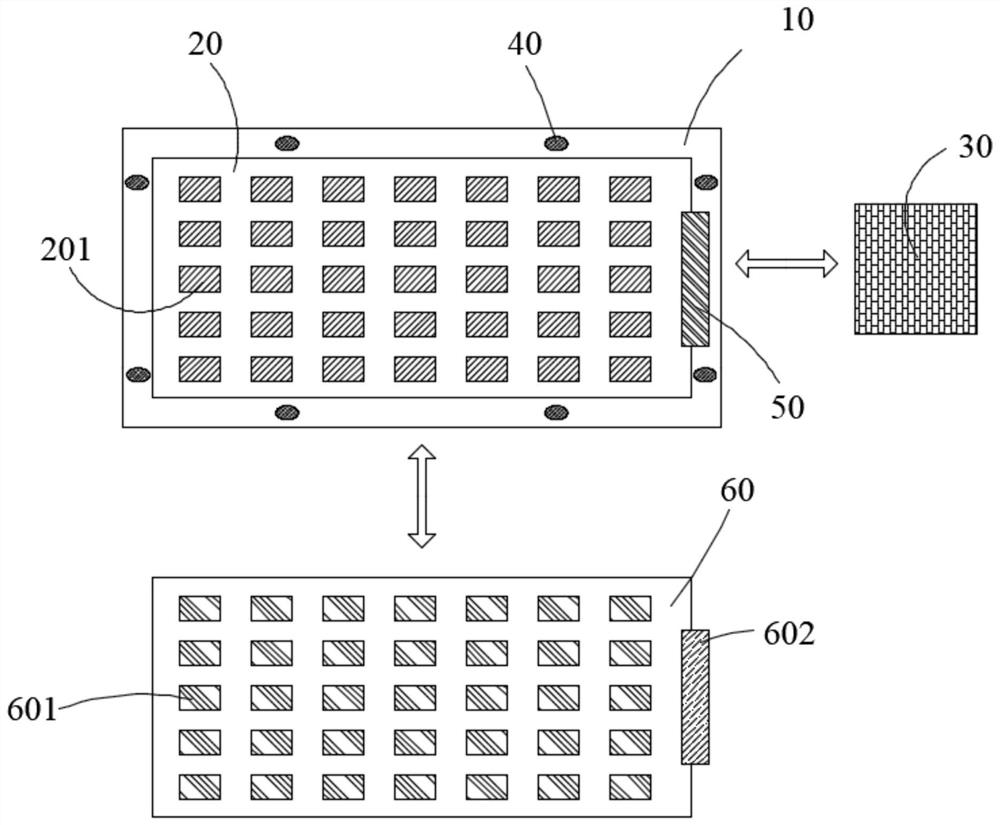 LED display backboard detection device and detection method thereof