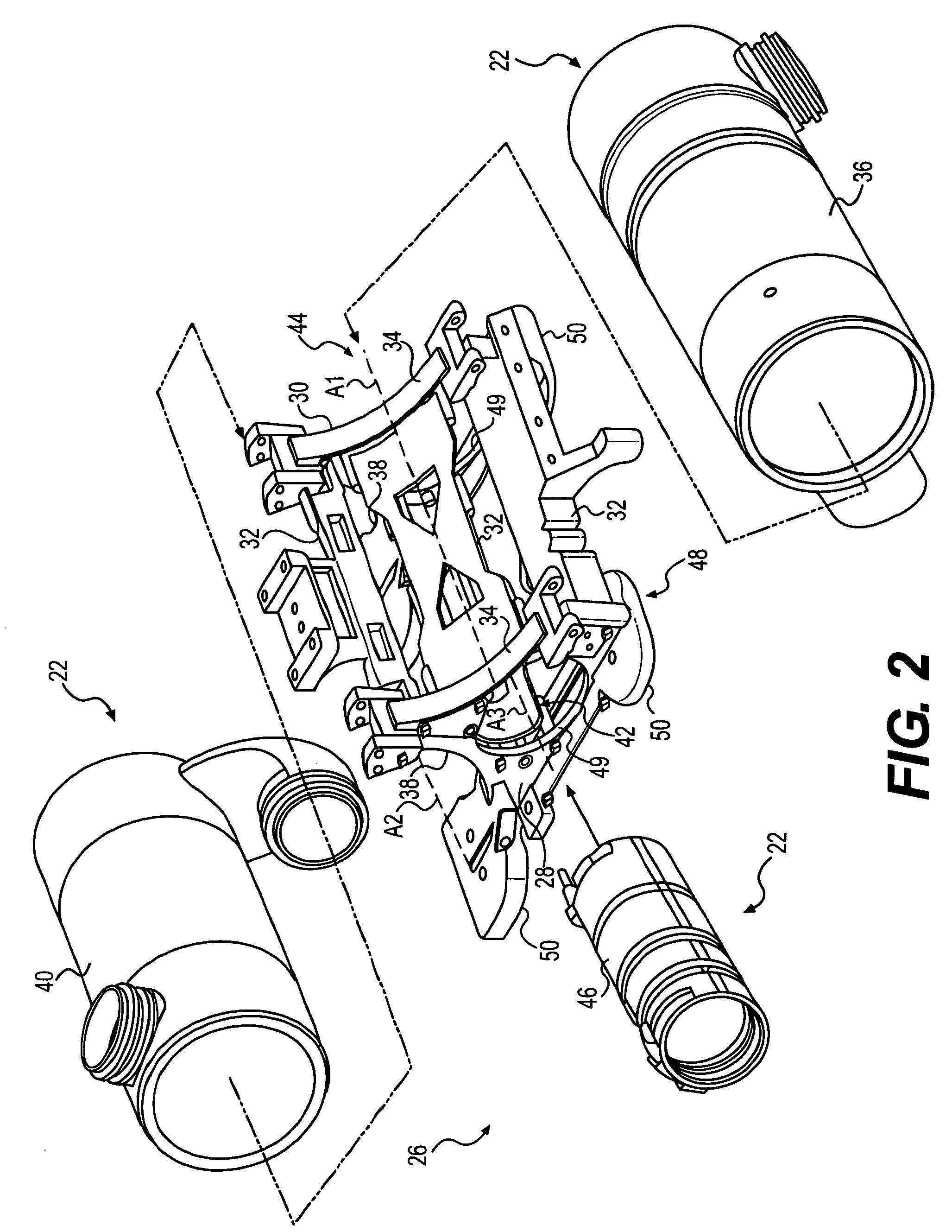 Mounting and cooling device for emissions system electronics