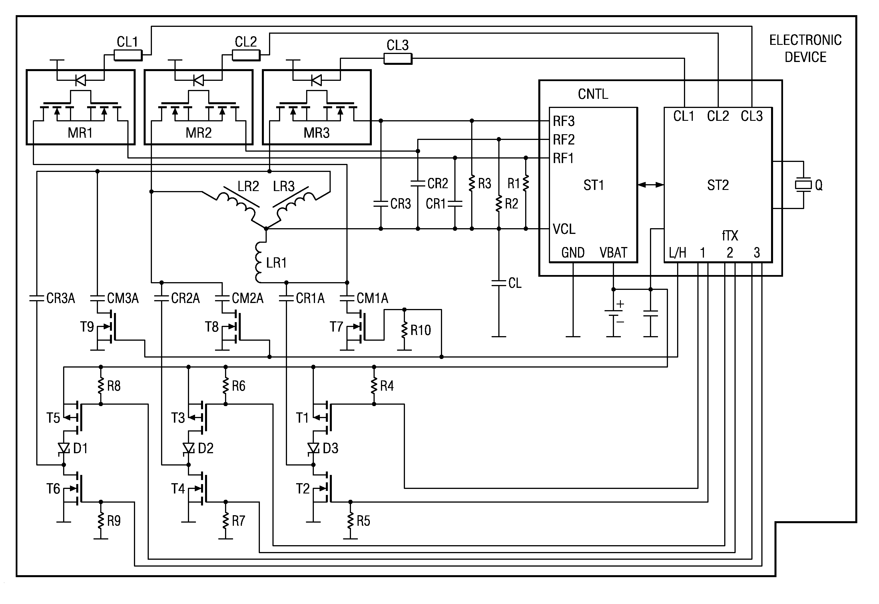 Electronic device, method and system for half duplex data transmission