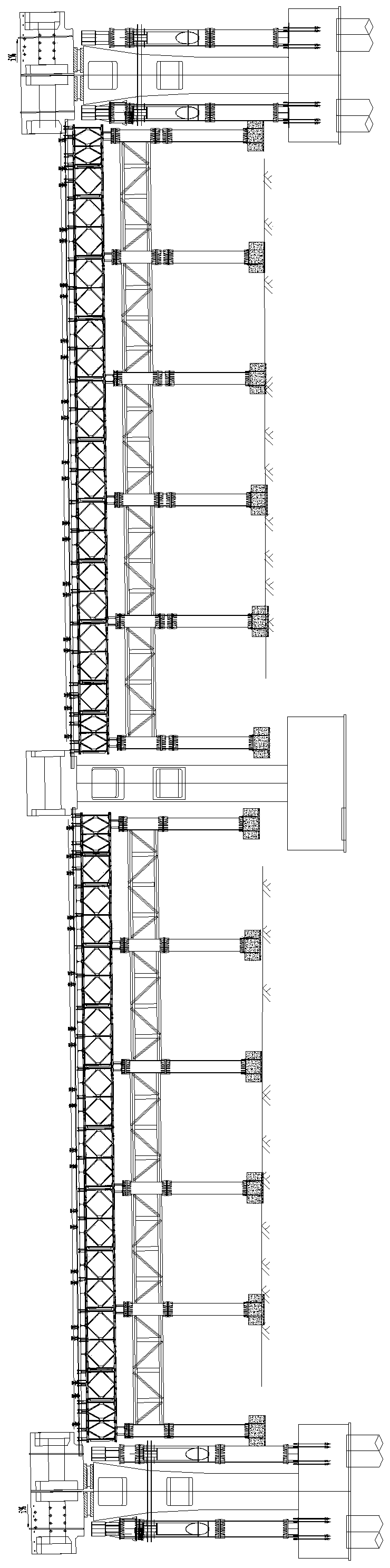 Mobile fabricated beam erection system for support method beam splicing of prefabricated segmental beams