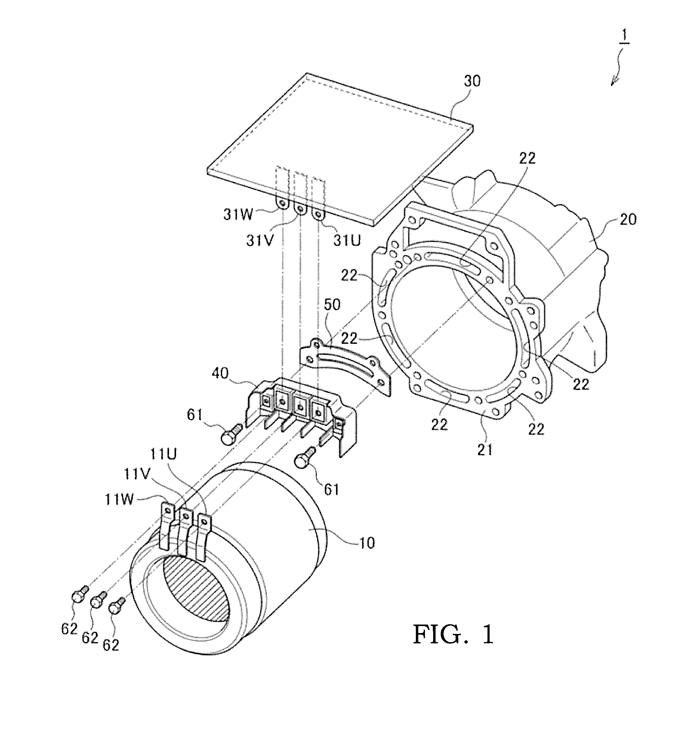 Cooling structure for electric motor