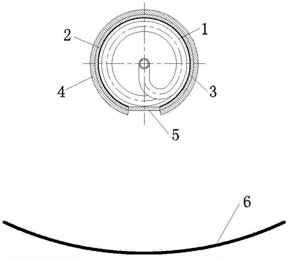 A medium-high temperature cavity type heat collecting tube used in a trough heat collecting system