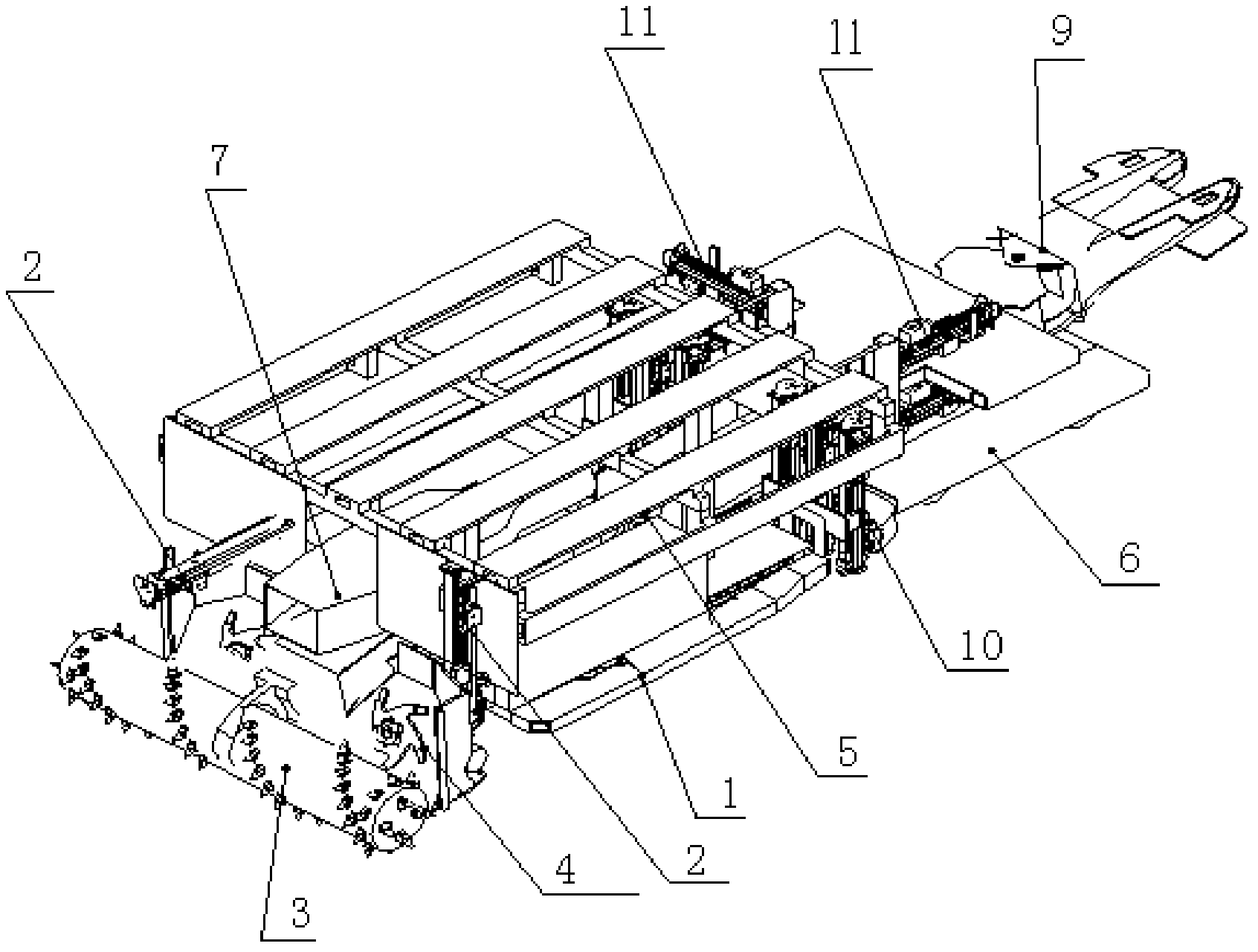 Digging and anchoring machine integrated with digging, anchoring and drilling