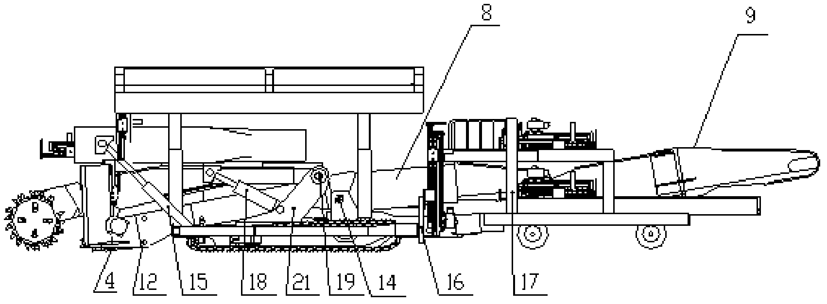 Digging and anchoring machine integrated with digging, anchoring and drilling