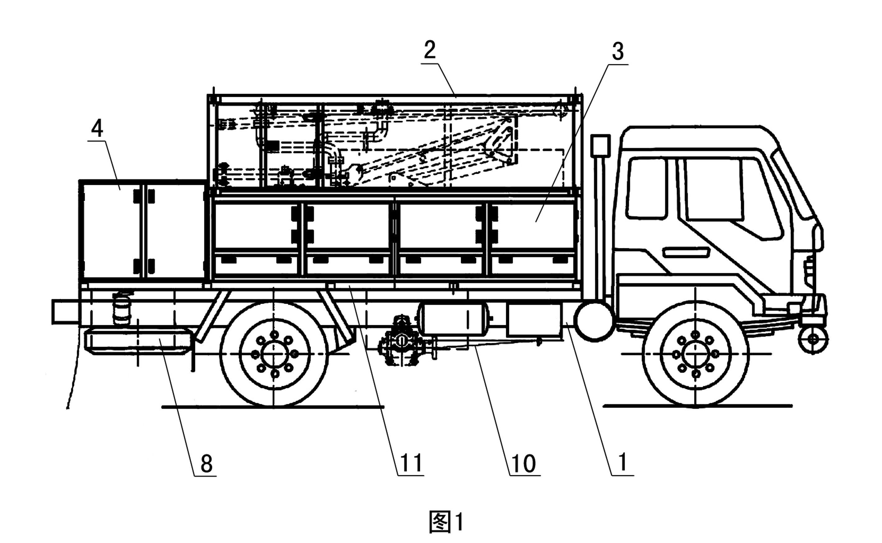 Oil unloading device vehicle for railway oil tank and oil transportation method thereof