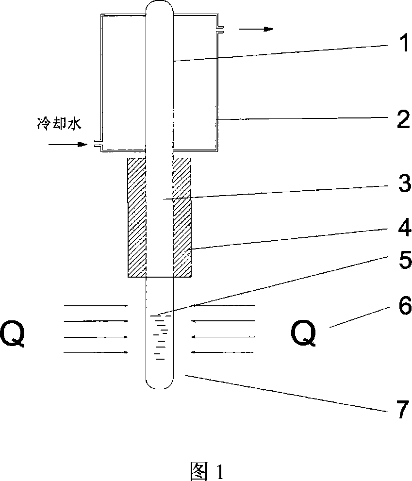 Two-phase closed type hot siphon tube using water-based carbon nanotube suspension liquid as working fluid