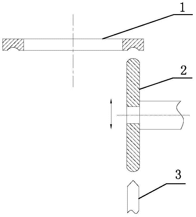 Thrust ball bearing ring end surface groove grinding method and device