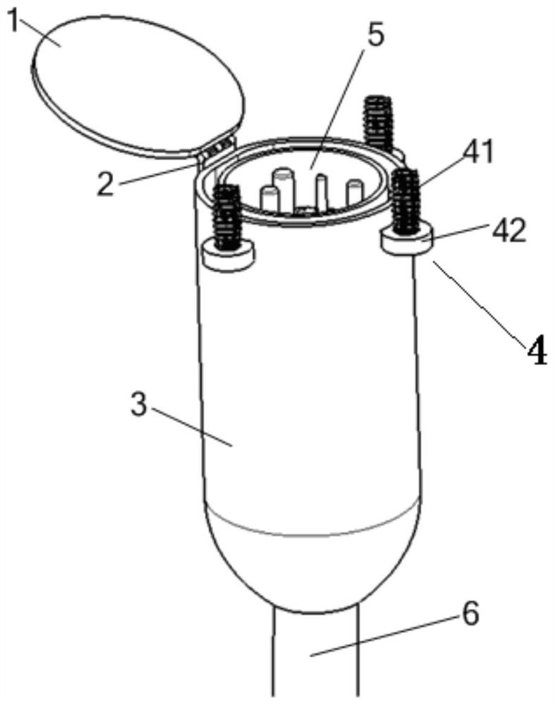 Power supply separation plug-off protection device and unmanned helicopter power supply separation plug-off