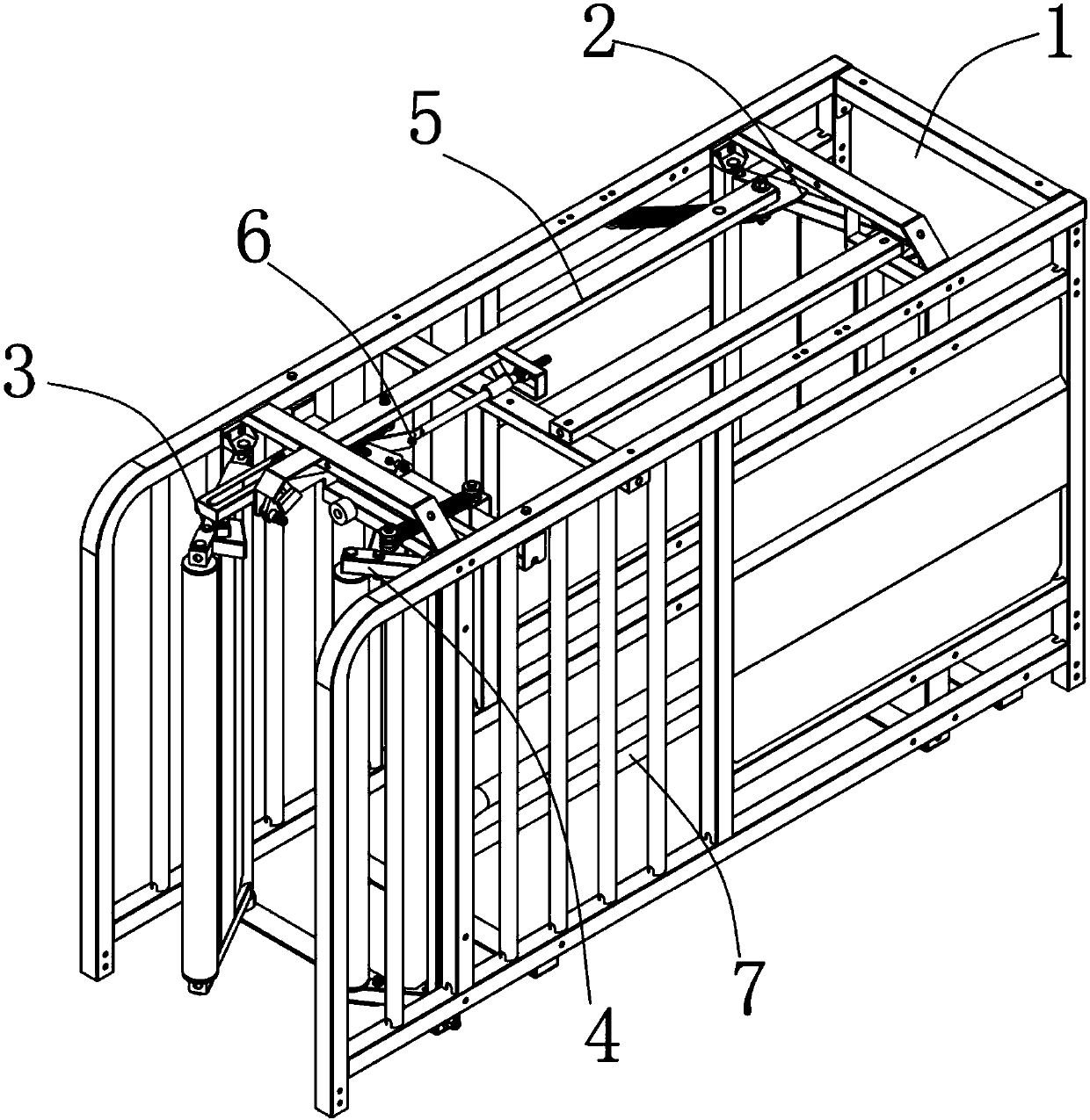 A mechanically controlled linkage door access way device and an access method