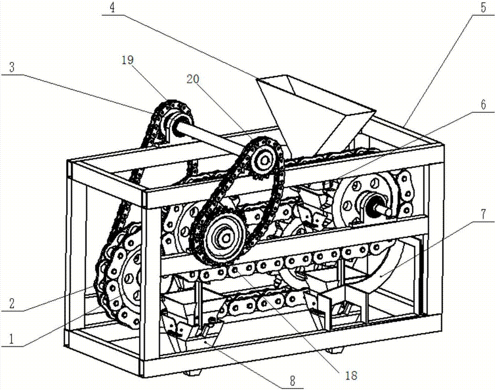 Runway-shaped hanging-cup-type zero-speed planting mechanism