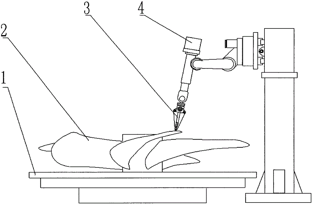 Large-scale integral type propeller molded surface numerical control grinding machine tool for ship