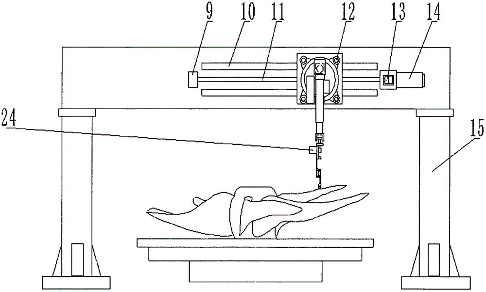 Large-scale integral type propeller molded surface numerical control grinding machine tool for ship