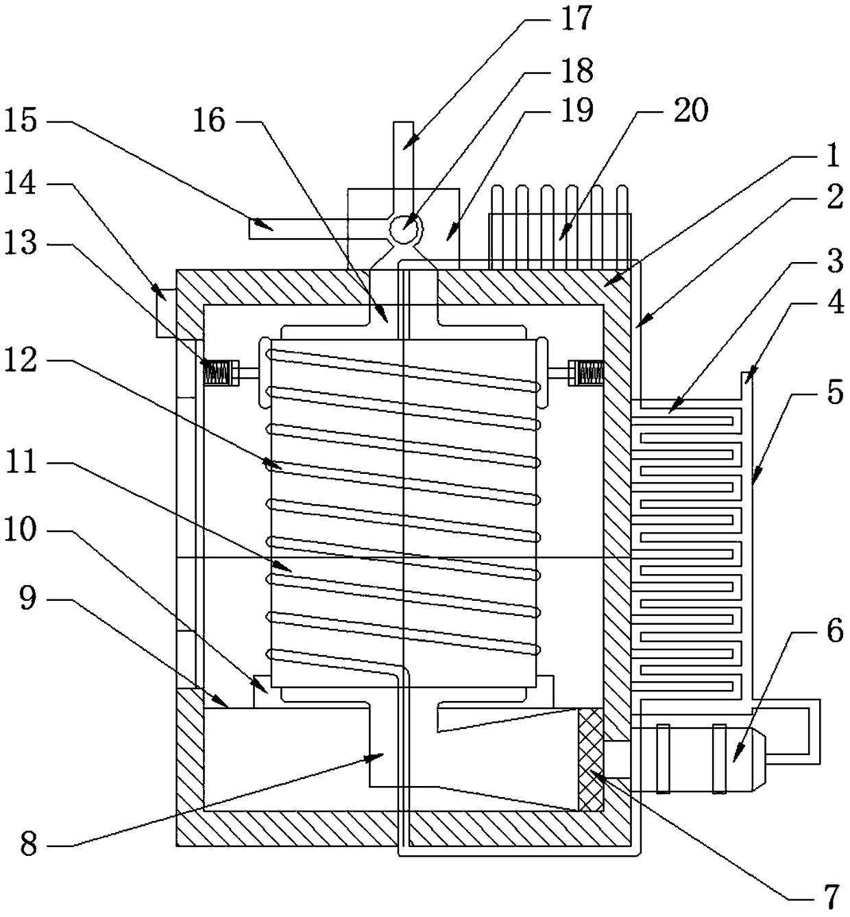 High-efficiency liquid cooling server