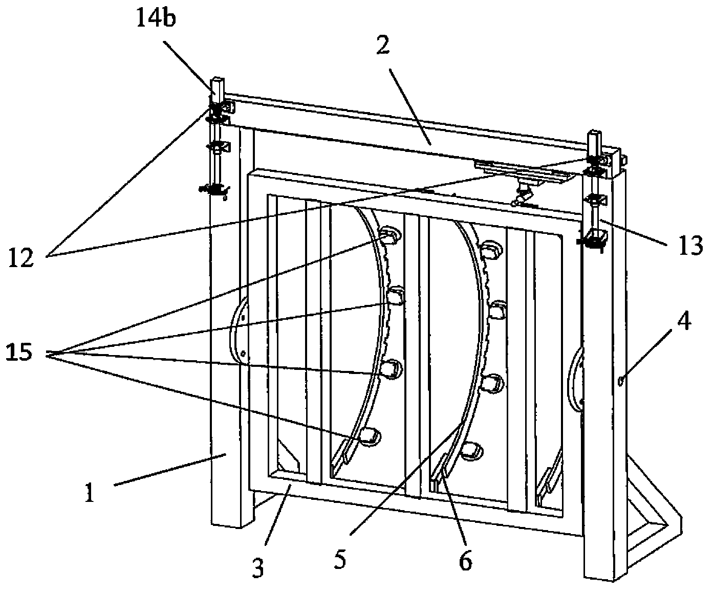 Flexible measurement and control tool system and flexible measurement and control method for large wall panels with complicated surfaces