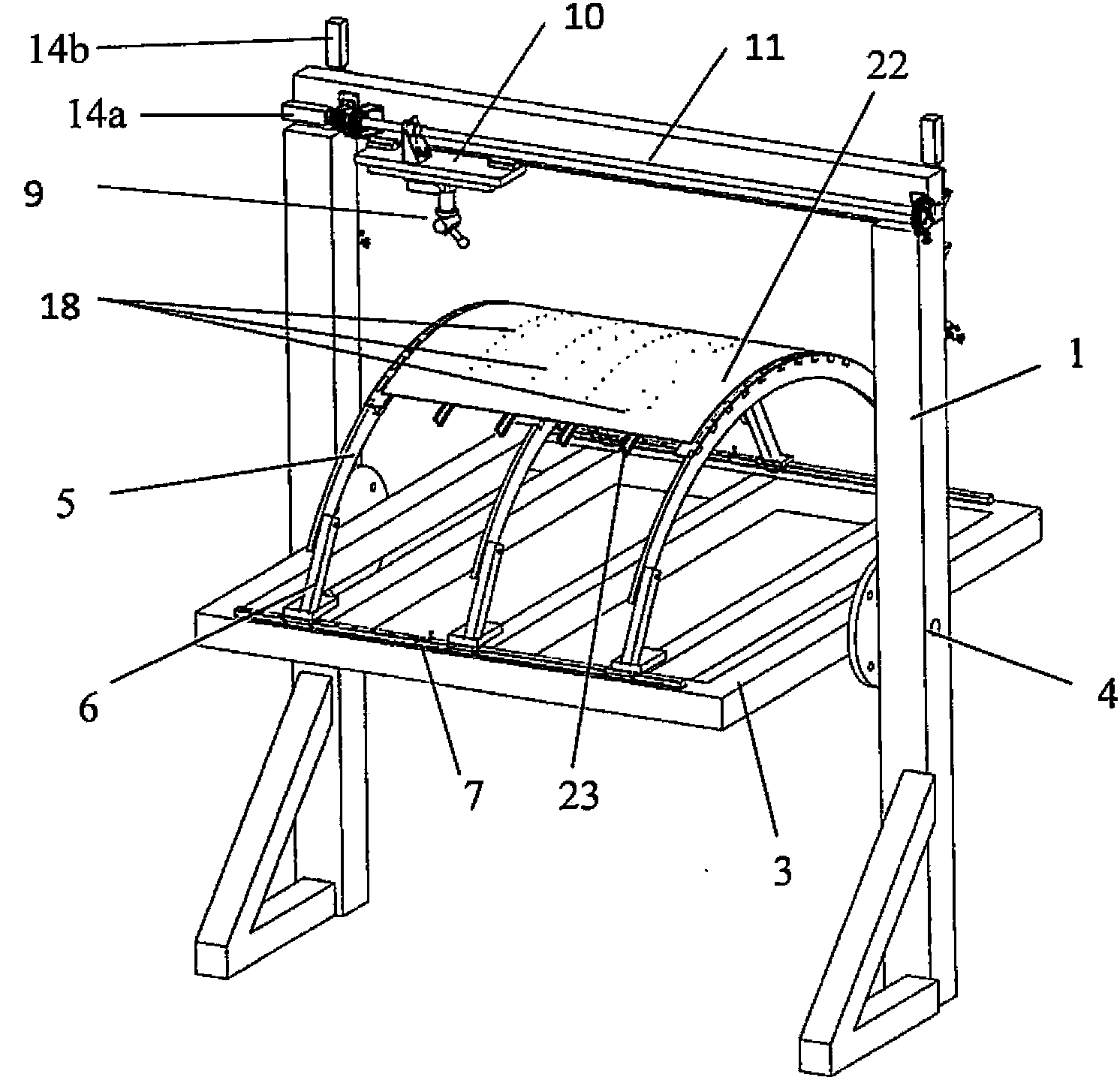 Flexible measurement and control tool system and flexible measurement and control method for large wall panels with complicated surfaces