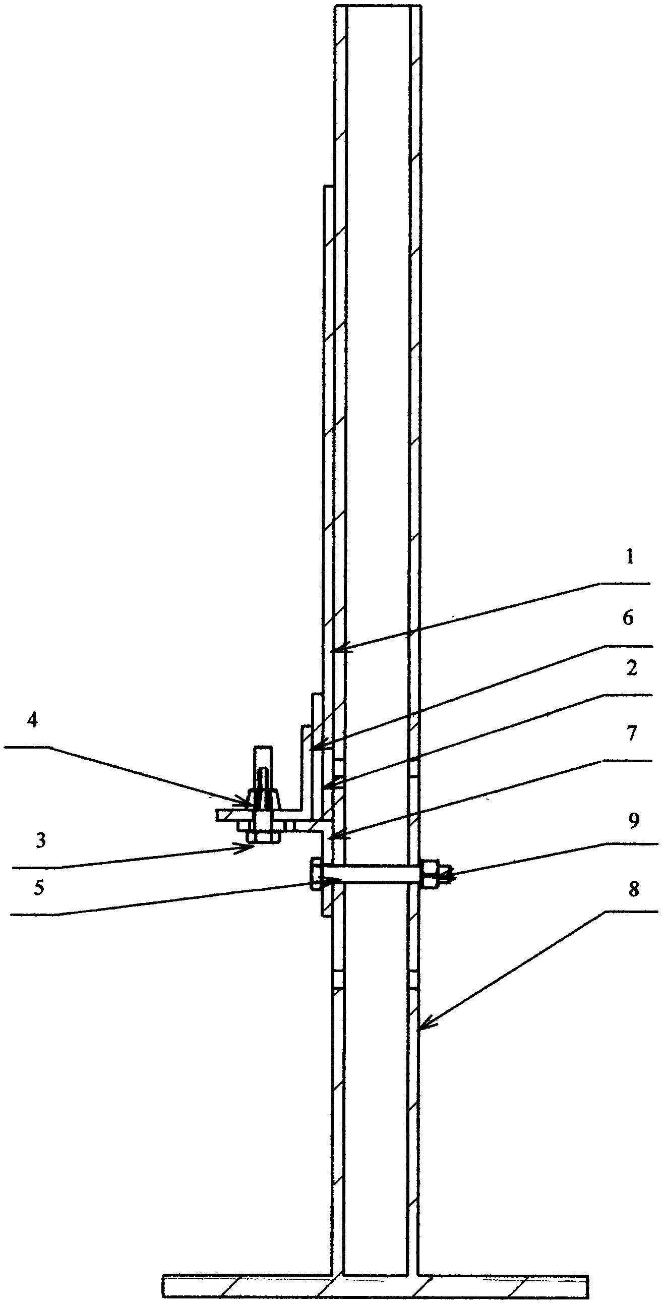 Flat mirror quick clamping and positioning device