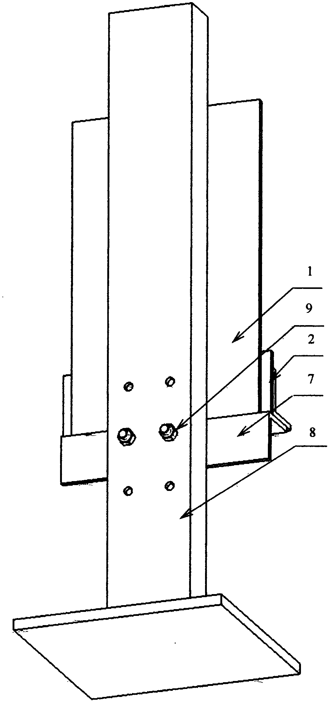 Flat mirror quick clamping and positioning device