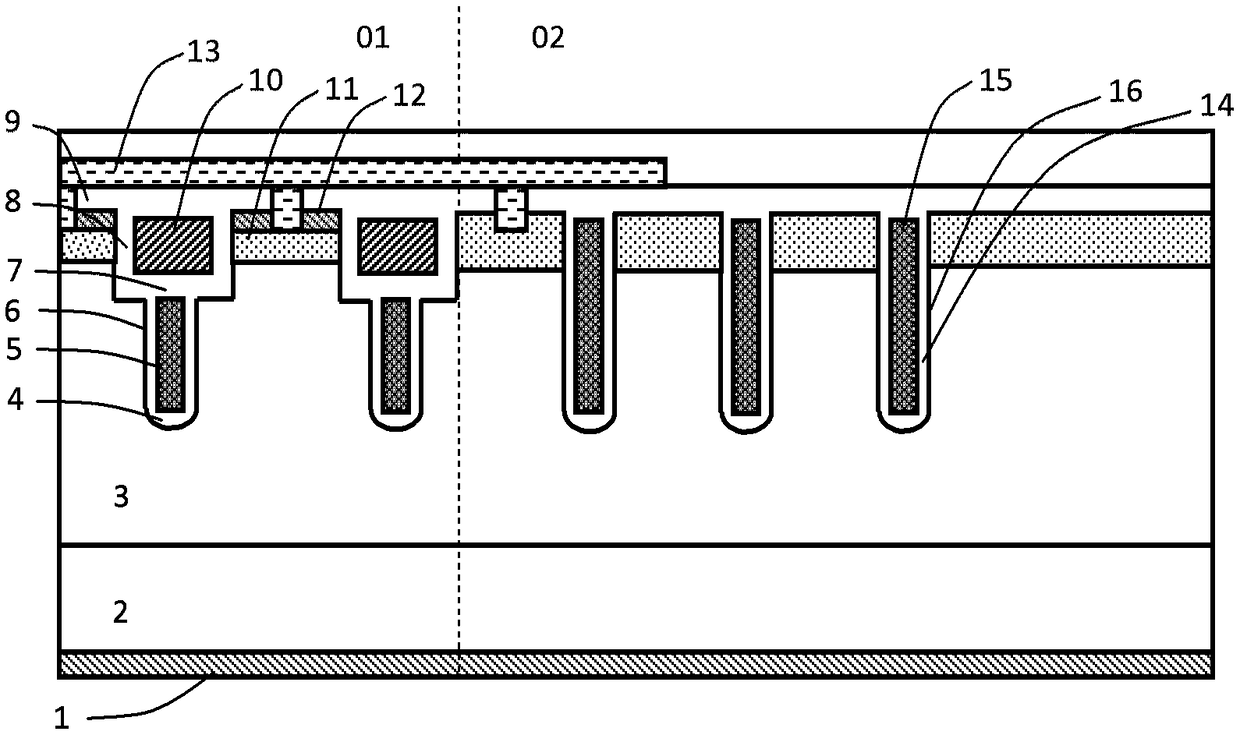 Deep groove power device and manufacturing method thereof