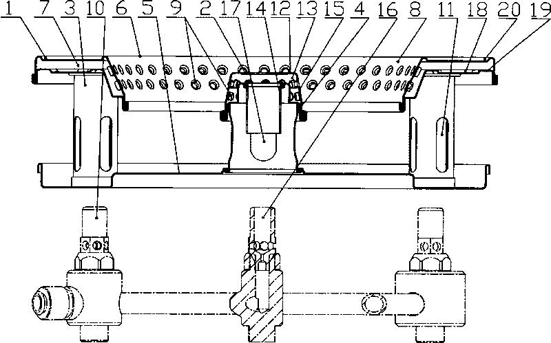 Inner flame energy-concentrating riser pipe type gas burner