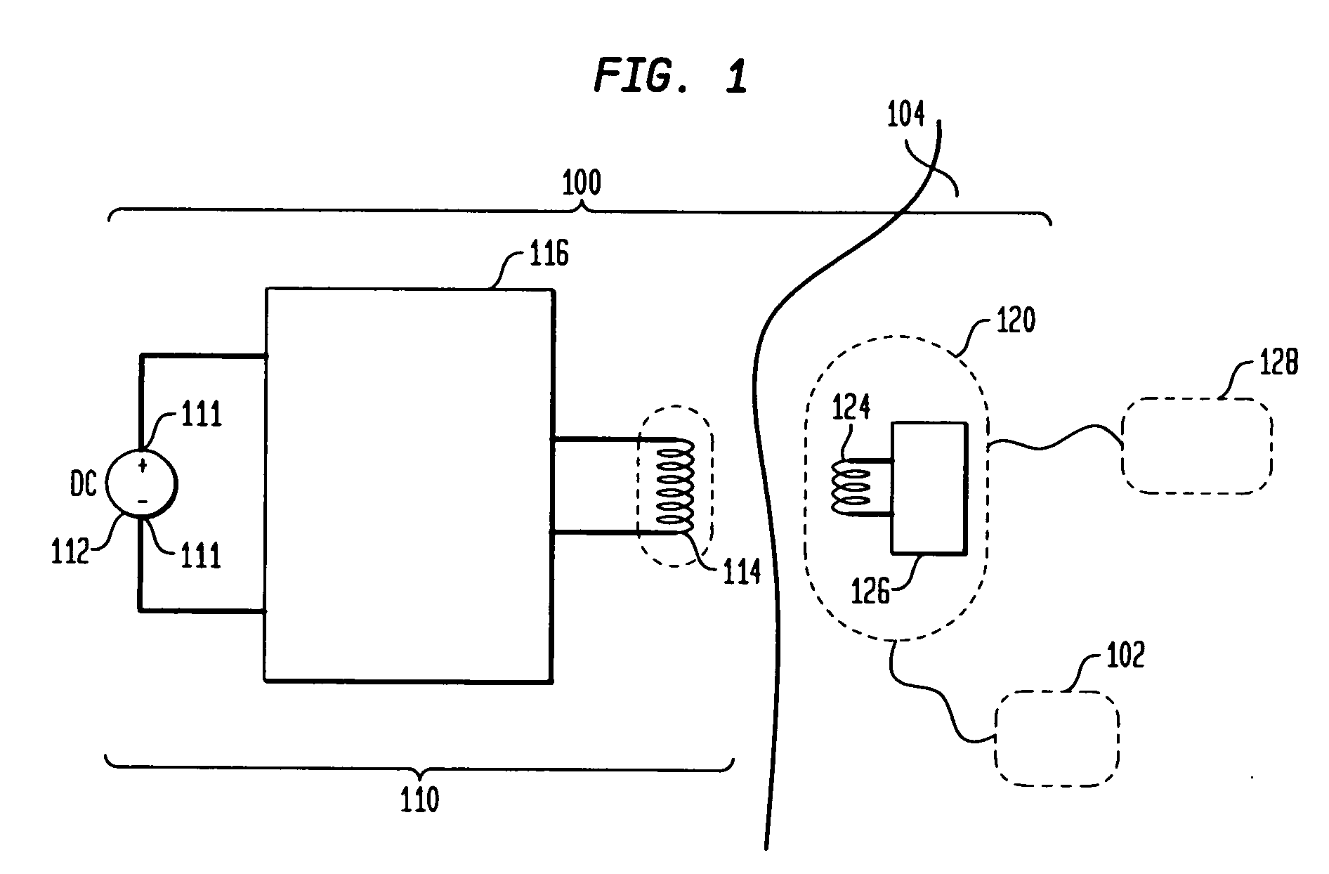 Tet system for implanted medical device