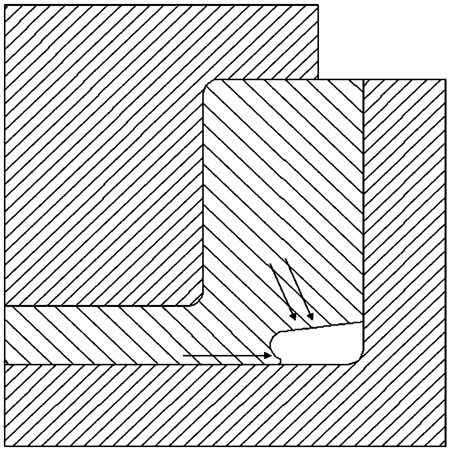 Precision forming method of aluminum alloy reinforcement plate rectangular forging part