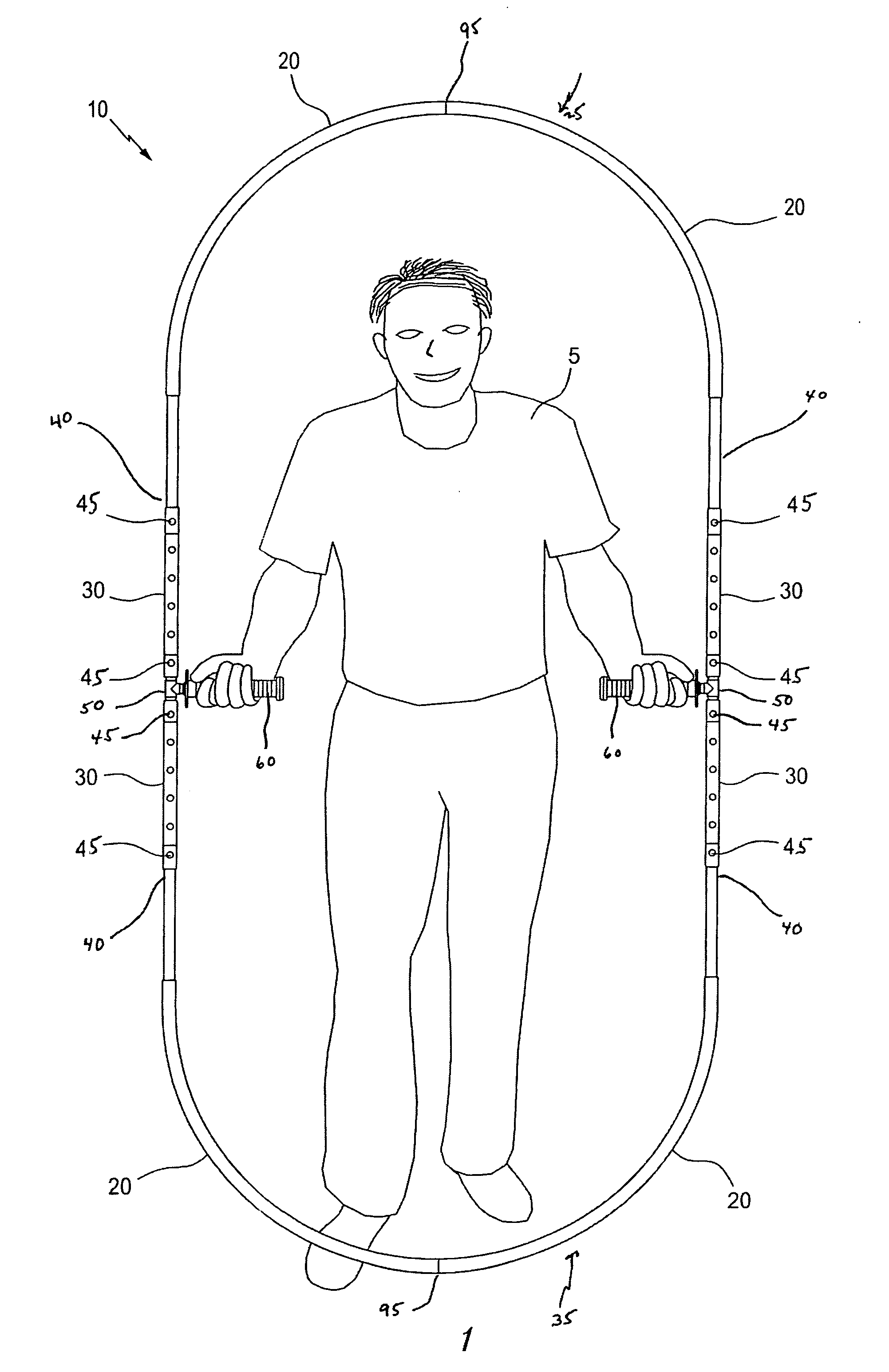 Jump hoop device