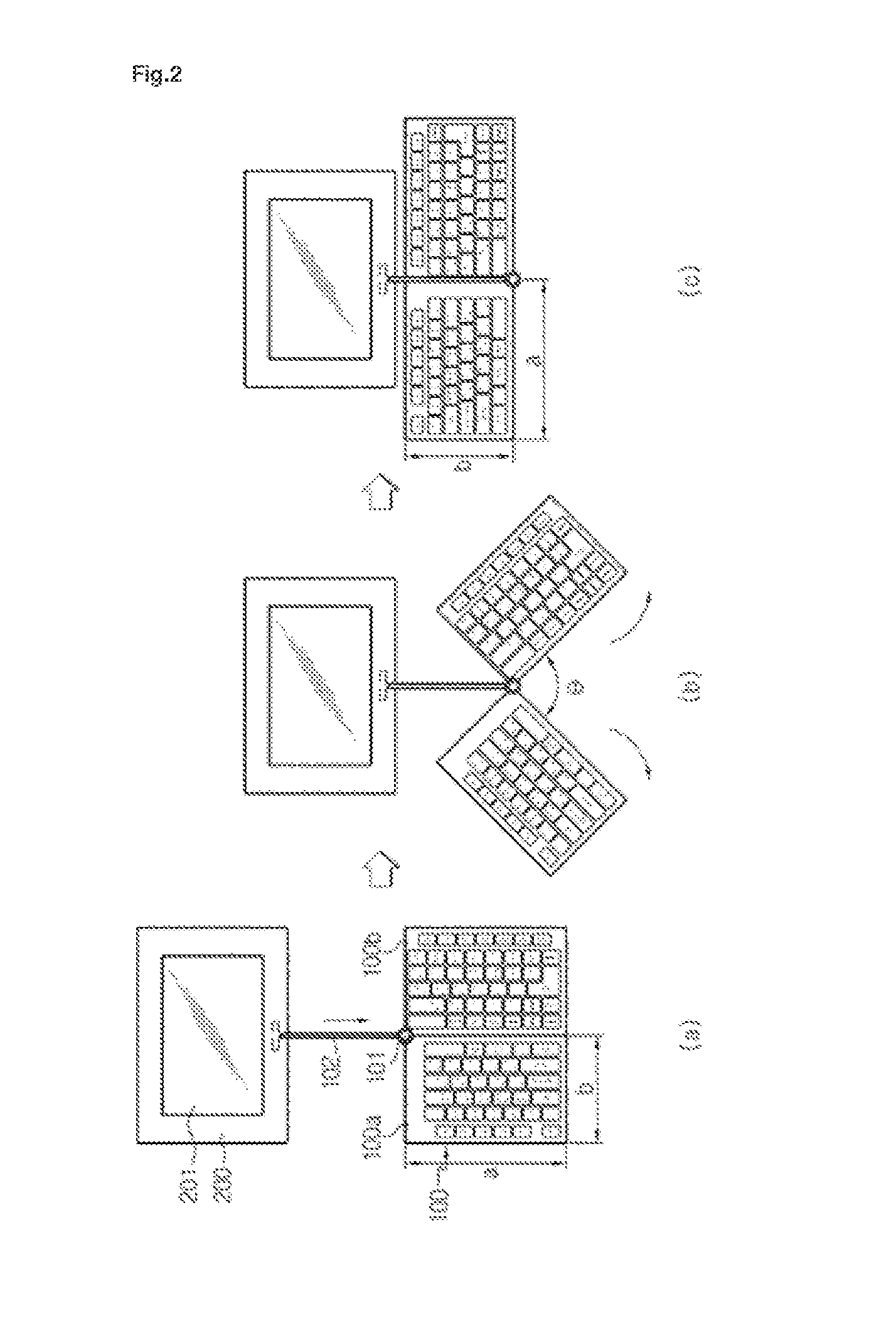 Foldable keyboard for portable computer