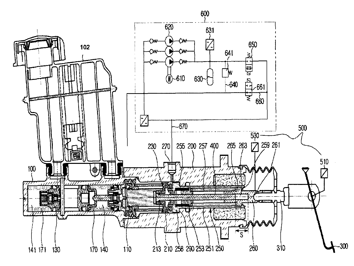 Vehicle brake device for electronic hydraulic brake system