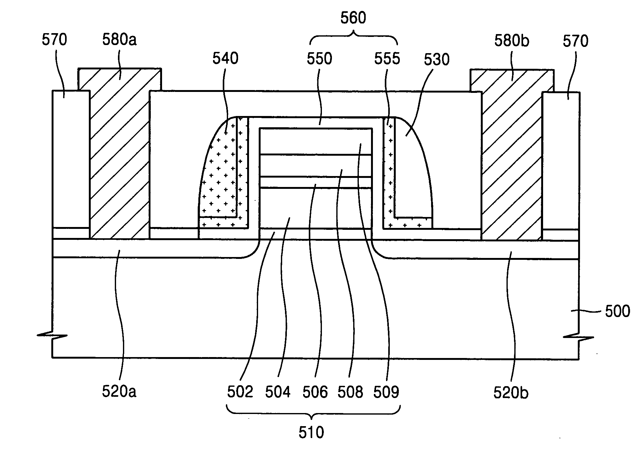 Memory devices with memory cell transistors having gate sidewall spacers with different dielectric properties and methods of fabricating the same