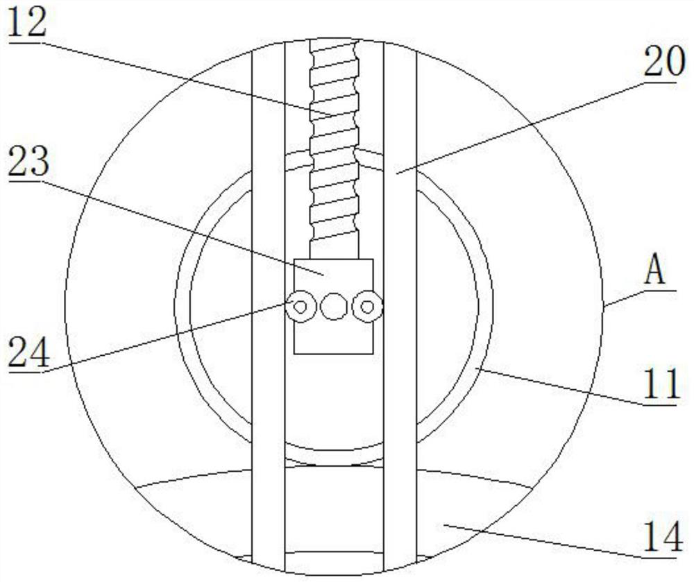 A support structure of a sealing ring grinding device