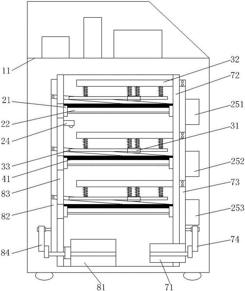 Invoice stamping, cut-off and storage machine