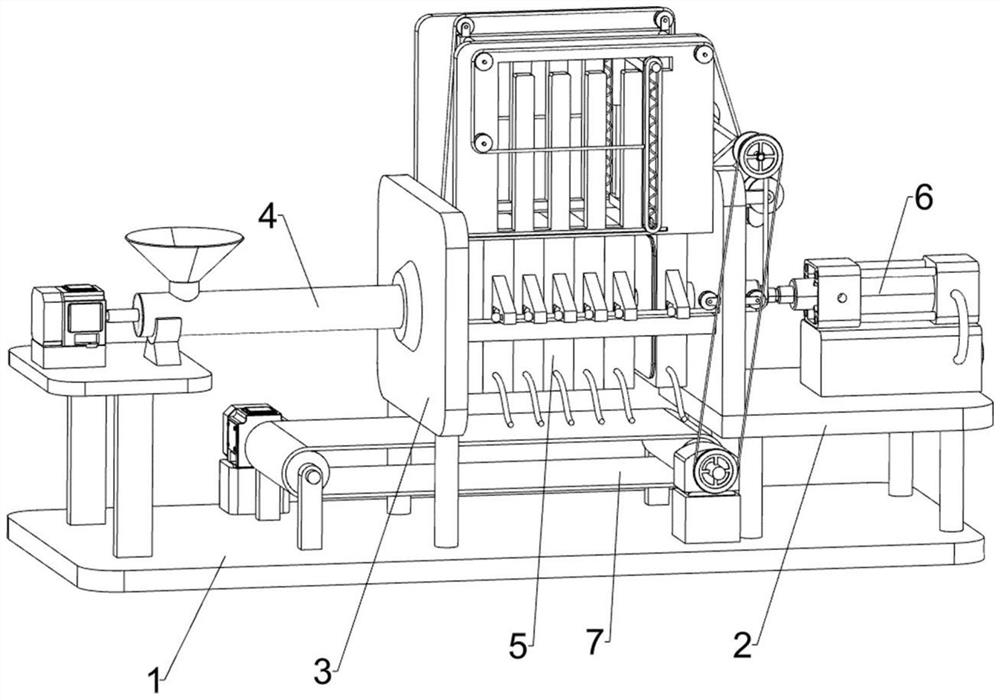 Filter pressing device for producing nanometer calcium carbonate