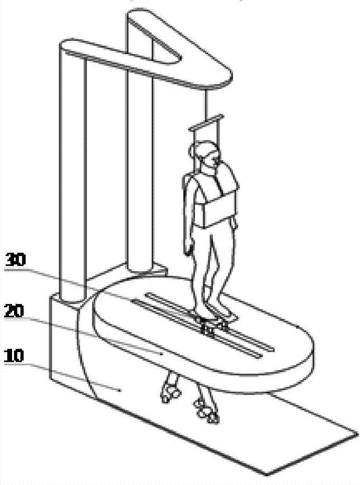 Walking balance training equipment and method