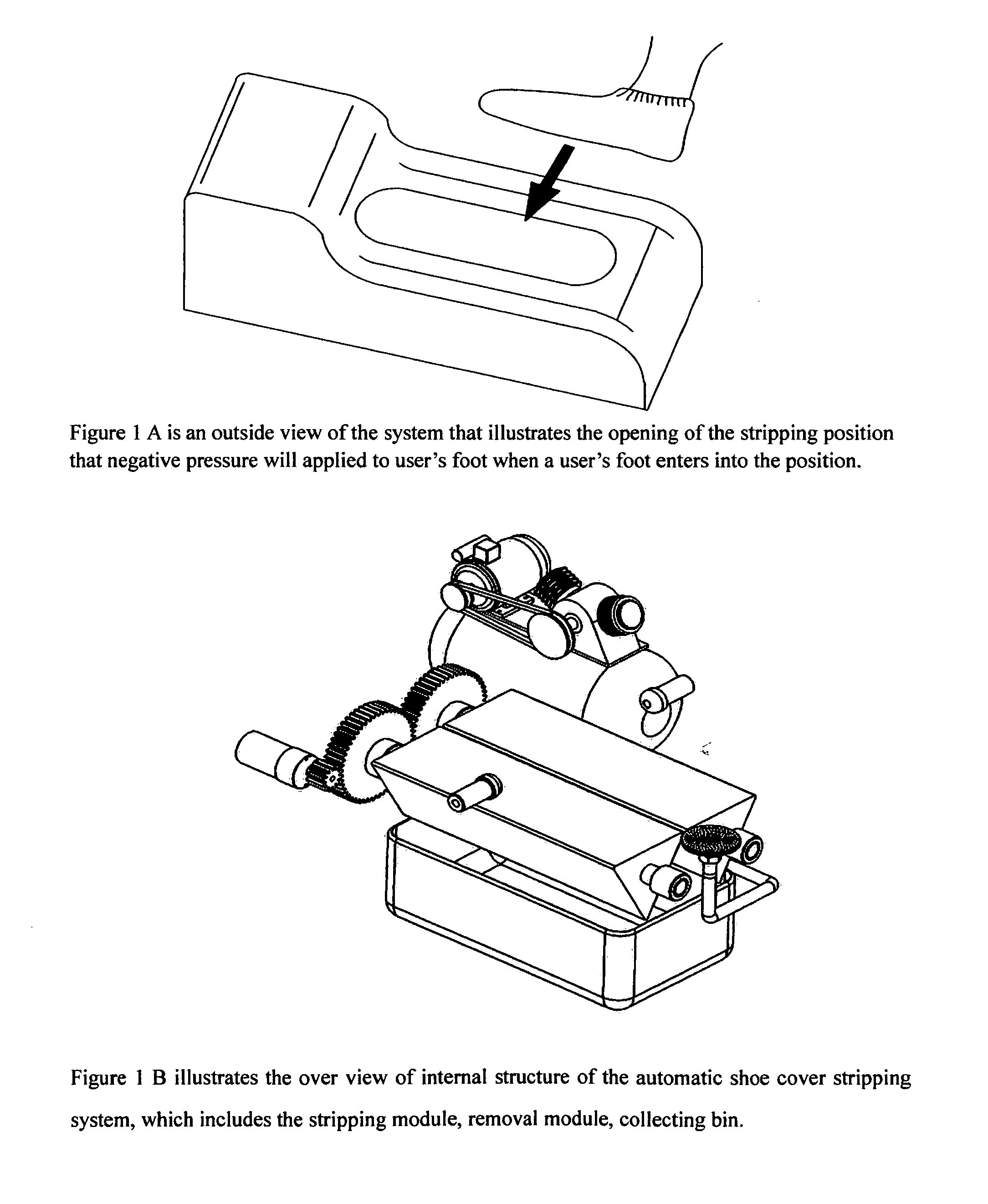 Apparatus and methods for automatic shoe cover stripping