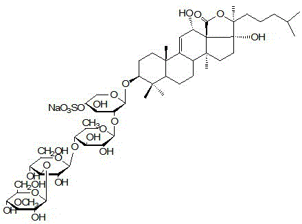 Deglycosylated holothurian secondary saponin and preparation method thereof