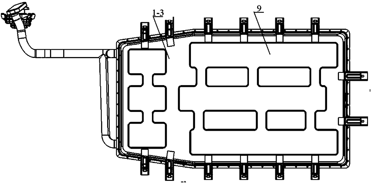 Power battery assembly of pure electric vehicle integrated with air cooling apparatus