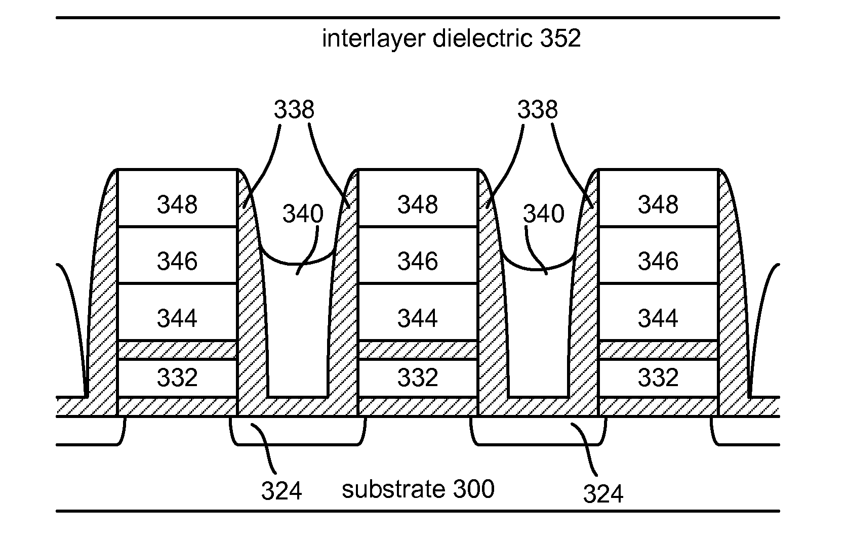 Shield plates for reduced field coupling in nonvolatile memory