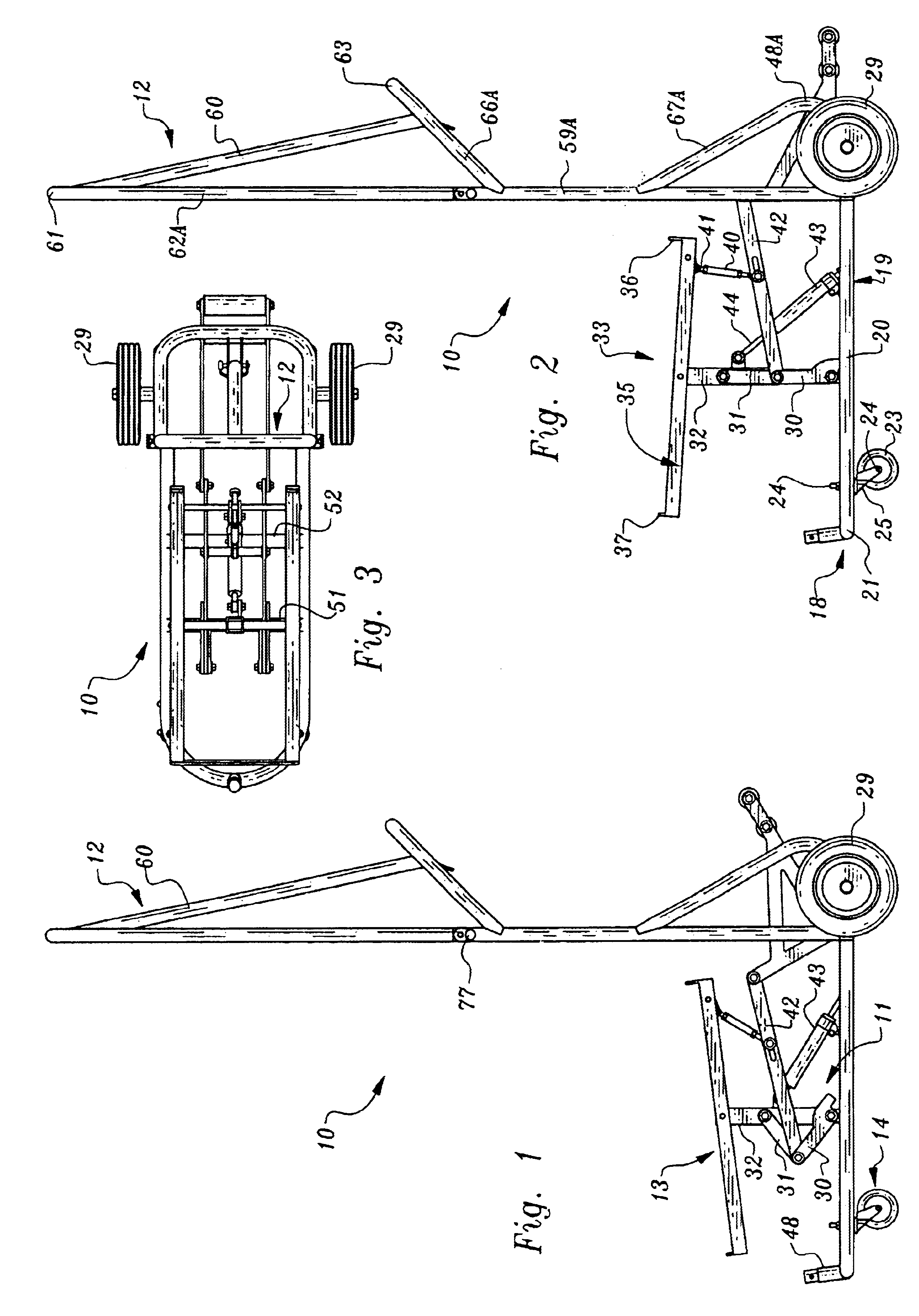 Chair carrier convertible cart