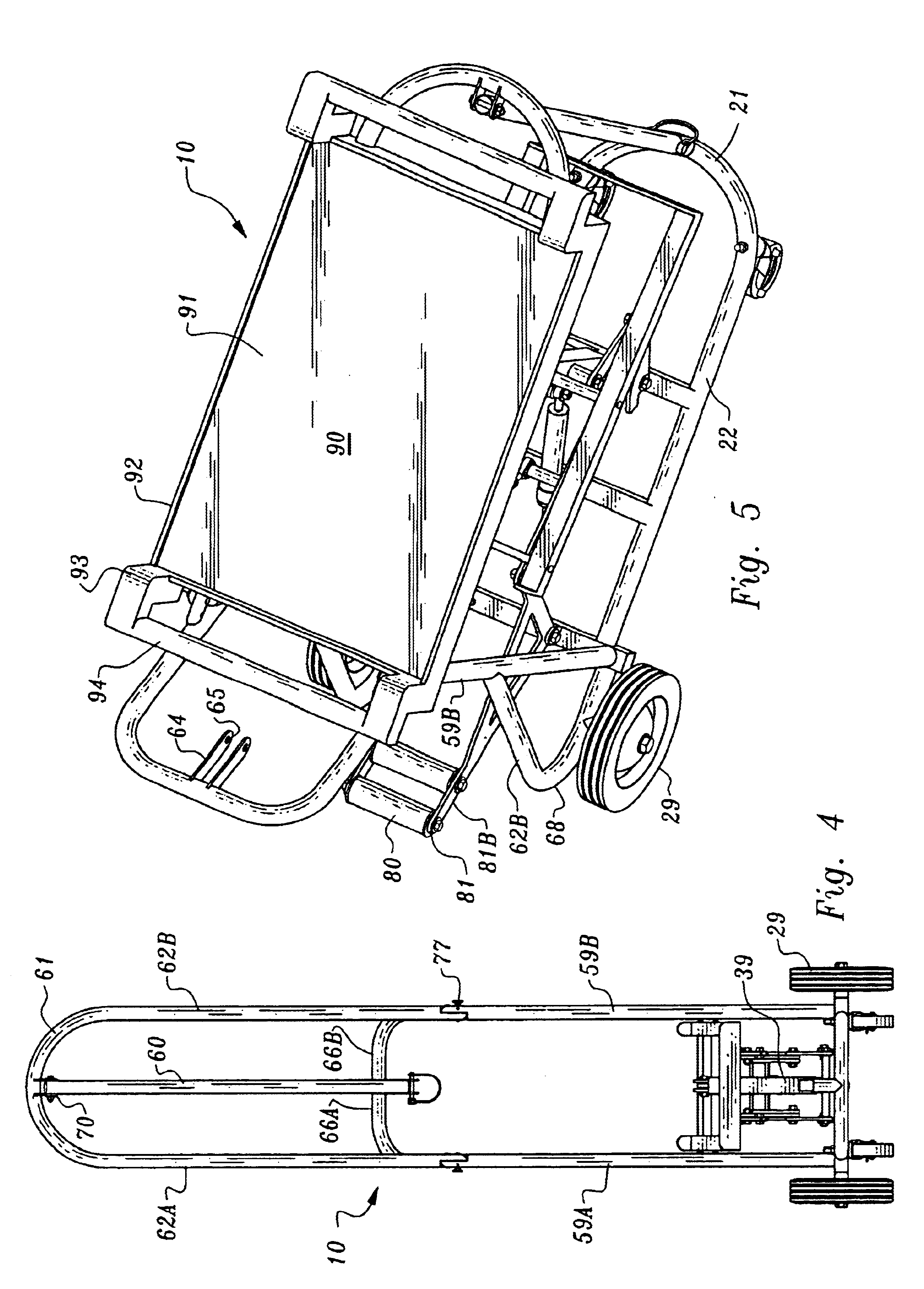 Chair carrier convertible cart