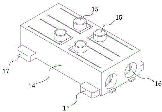 Surface-mounted plug type wiring insert key, driving power box and detachable modular LED lamp