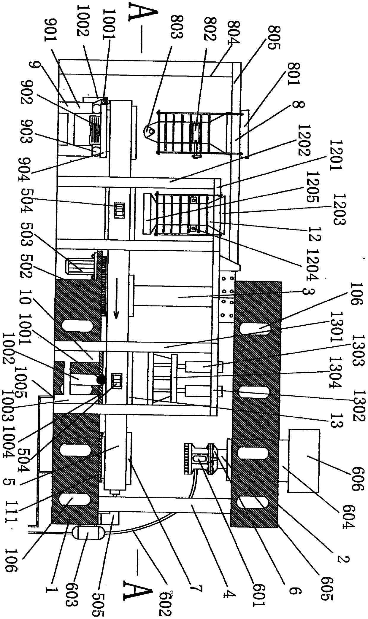 Wet-process six- station molding device for high-strength concrete product