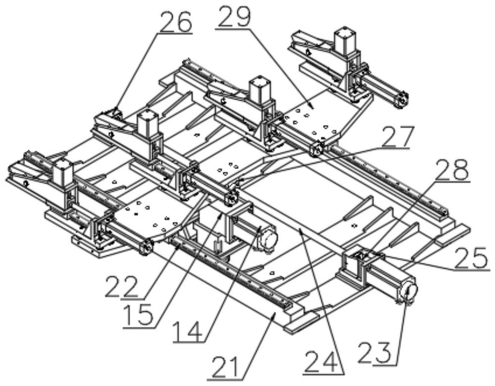 Avoiding dead-space-free processing and feeding machine for special clamp for thick plate