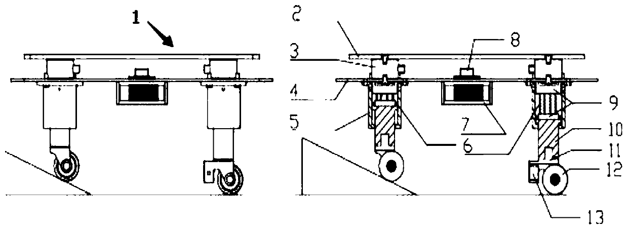 Logistics robot capable of achieving quick responding and balancing and adjusting and control method of logistics robot