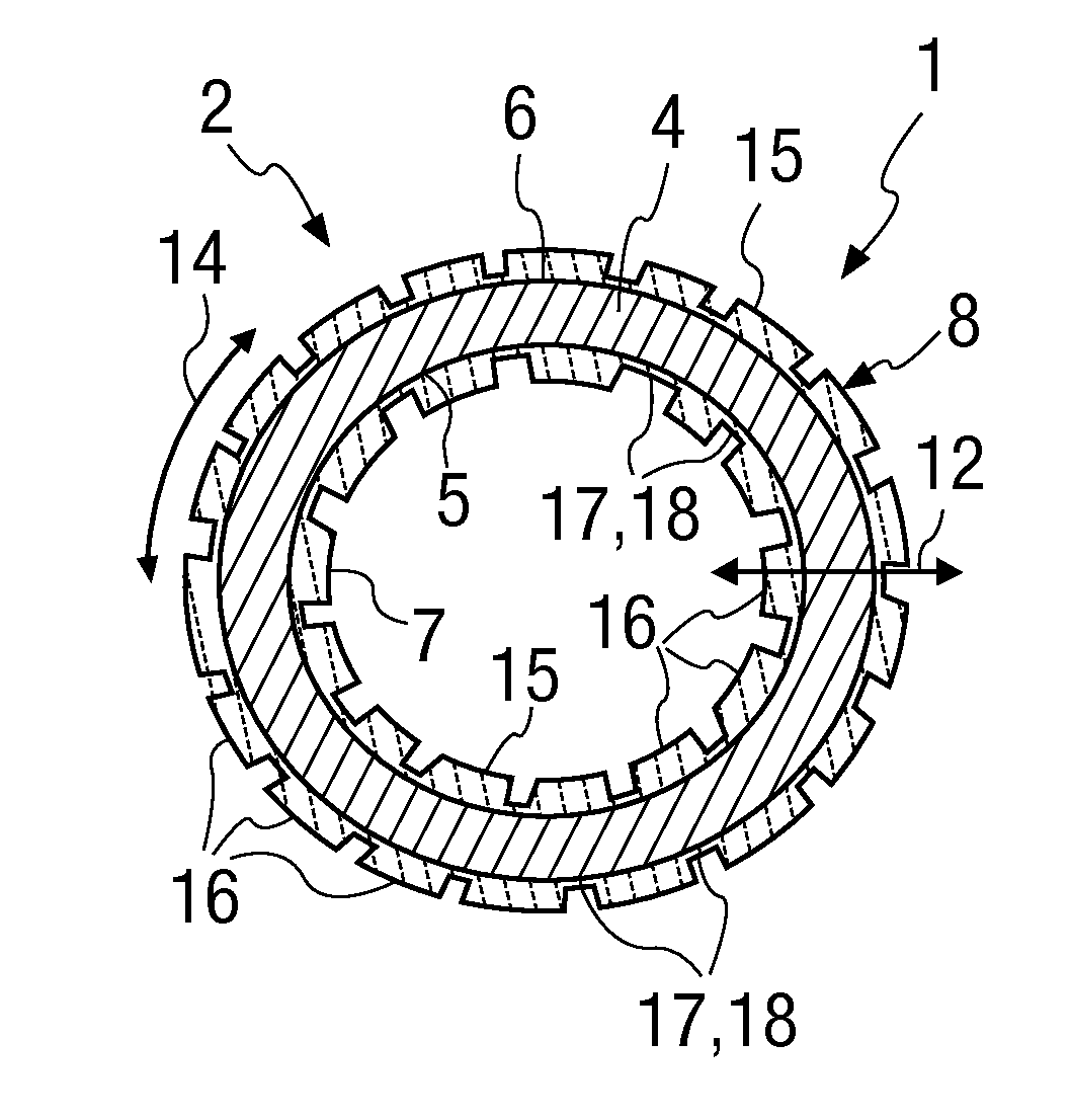 Tubular body and exhaust system