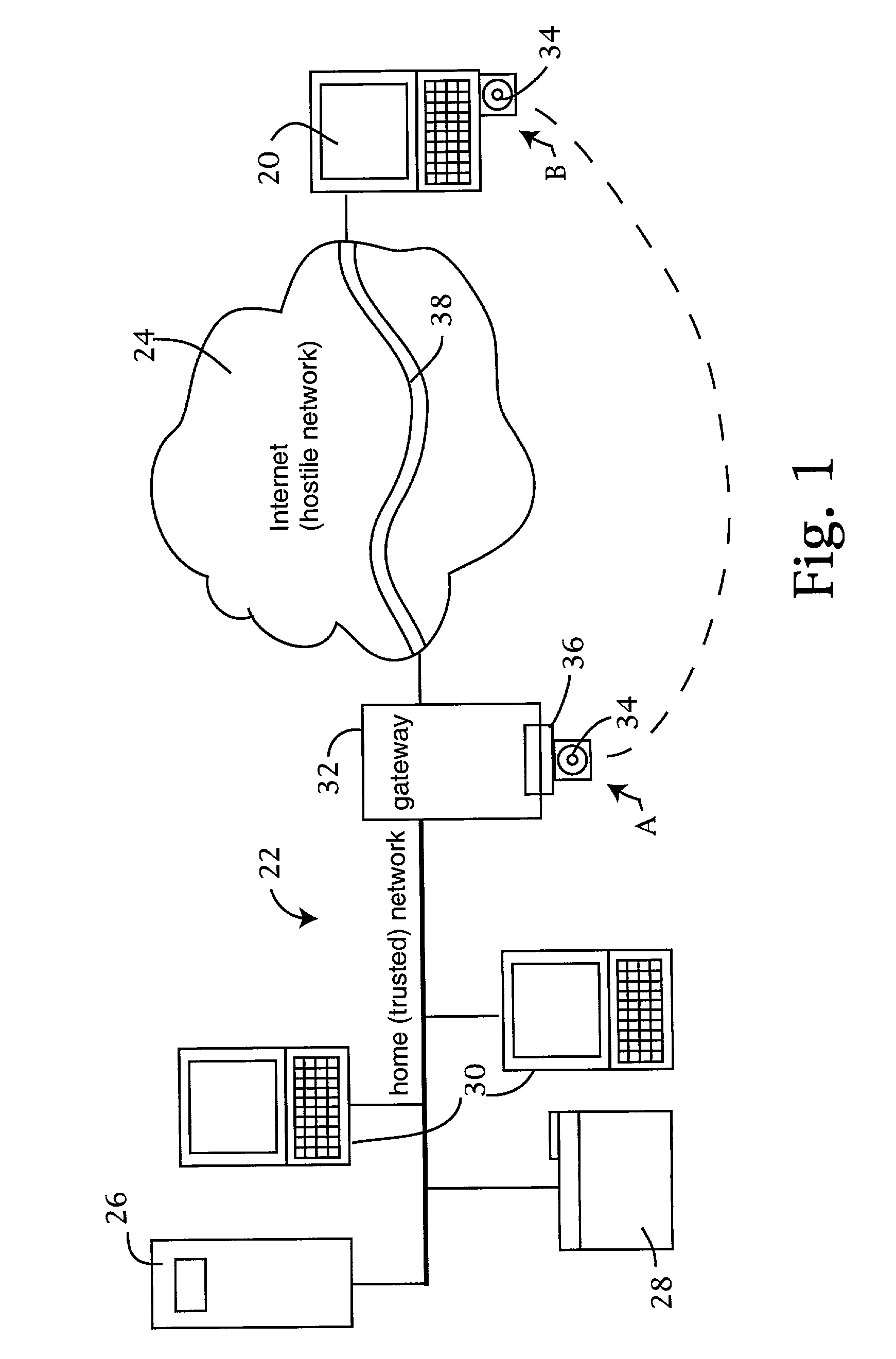 Computer network security system employing portable storage device